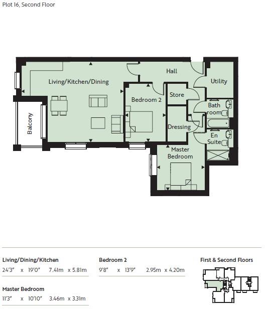 Floor Plan | Flat - Retirement | 16 Lindfield Place, Worthing | Sold - Subject to Contract
